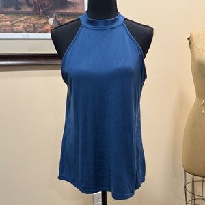 Hanger 55 Blue High Neck Tank Top